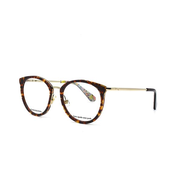 NEW KATE SPADE ELIANA/G GOLD/HAVANA AUTHENTIC EYEGLASSES FRAME - Picture 1 of 8